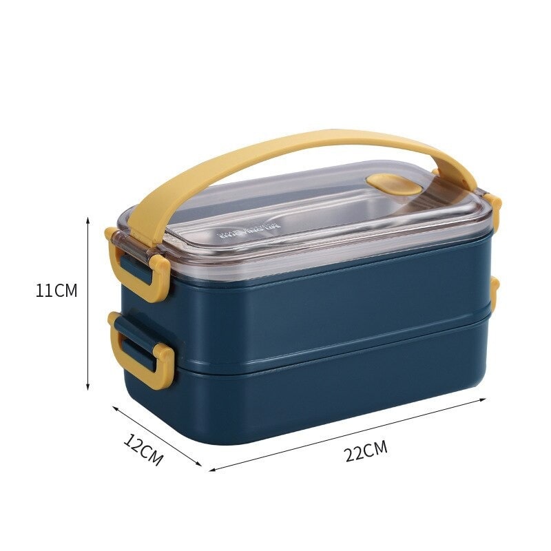 lunch box confort bleu deux etages dimensions