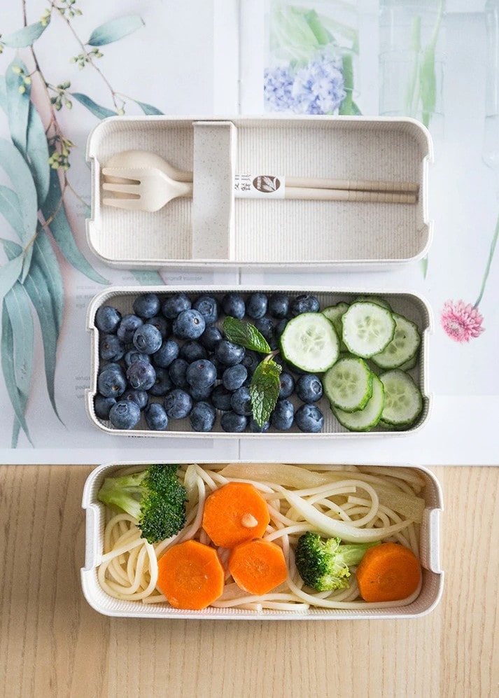 lunch box healthy beige repas sain