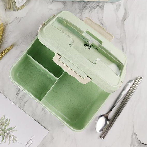 lunch box verte 3 compartiments