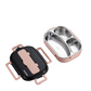 lunch box isotherme inox rose trois compartiments