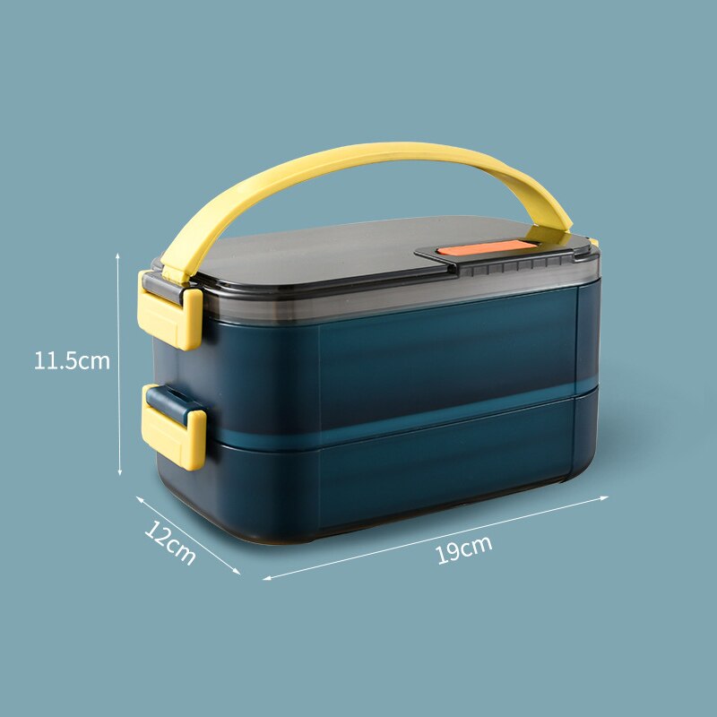 bento isotherme bleu double compartiments