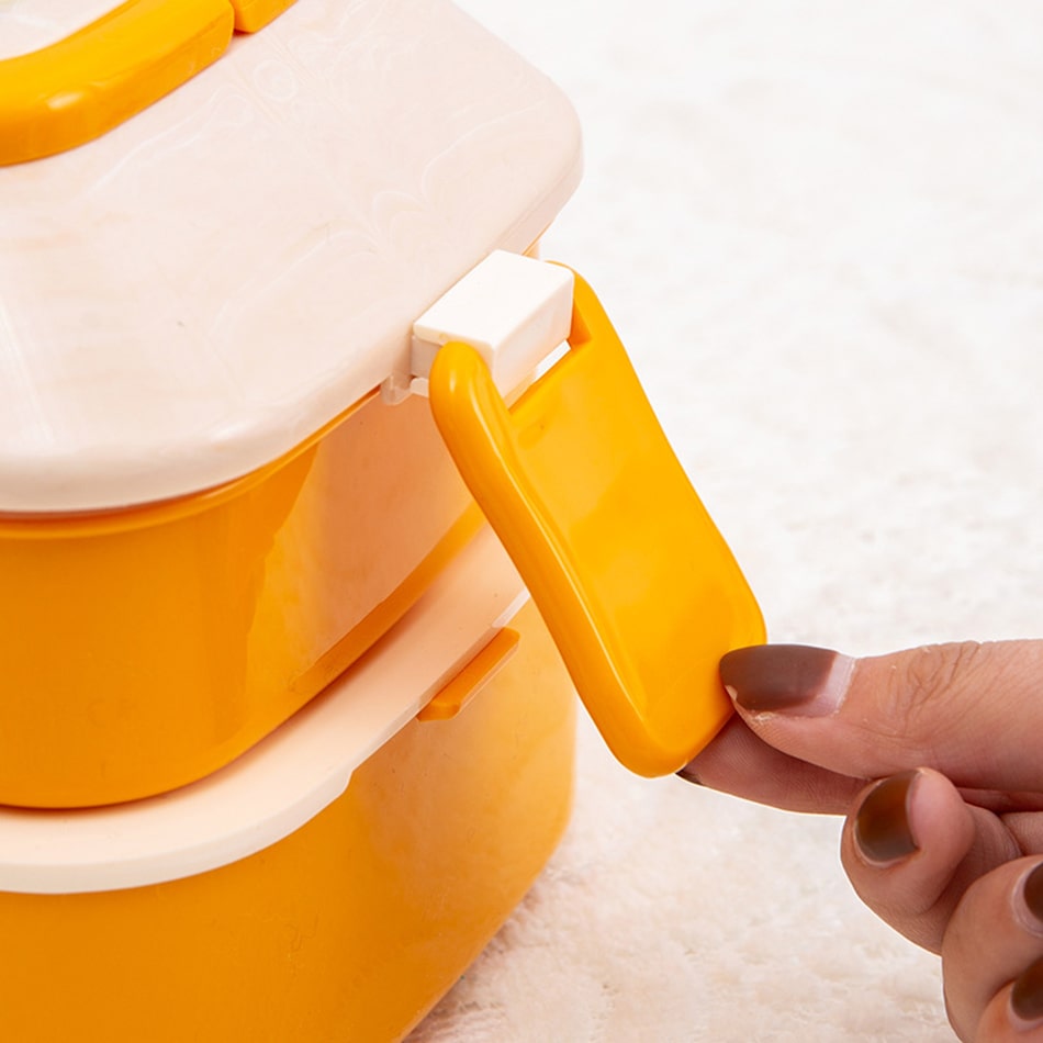children lunch box yellow details