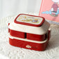 bento rouge enfants lapin détails