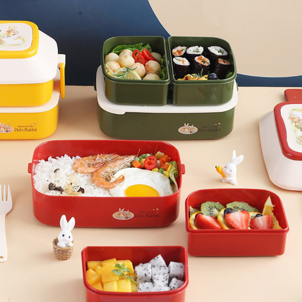 bento vert pour enfants lapin repas