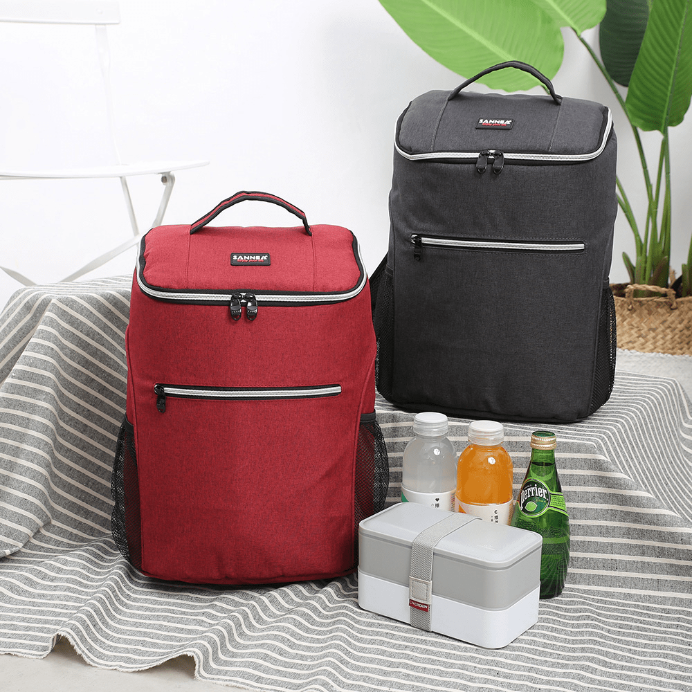 sac a dos isotherme glaciere noir et rouge
