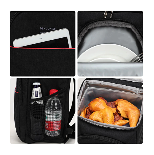 compartiments du sac à dos thermos