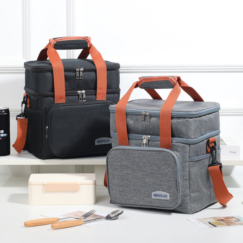 Sac glacière gris lunch box