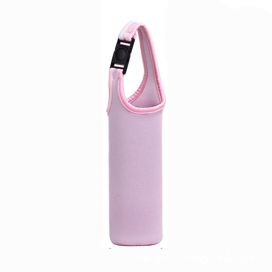 housse isotherme rose clair pour bouteille