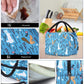 sac isotherme repas bleu fleurs waterproof