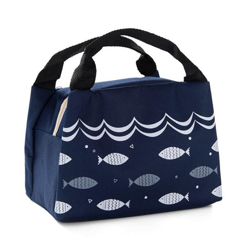 sac isotherme bleu repas motif poisson