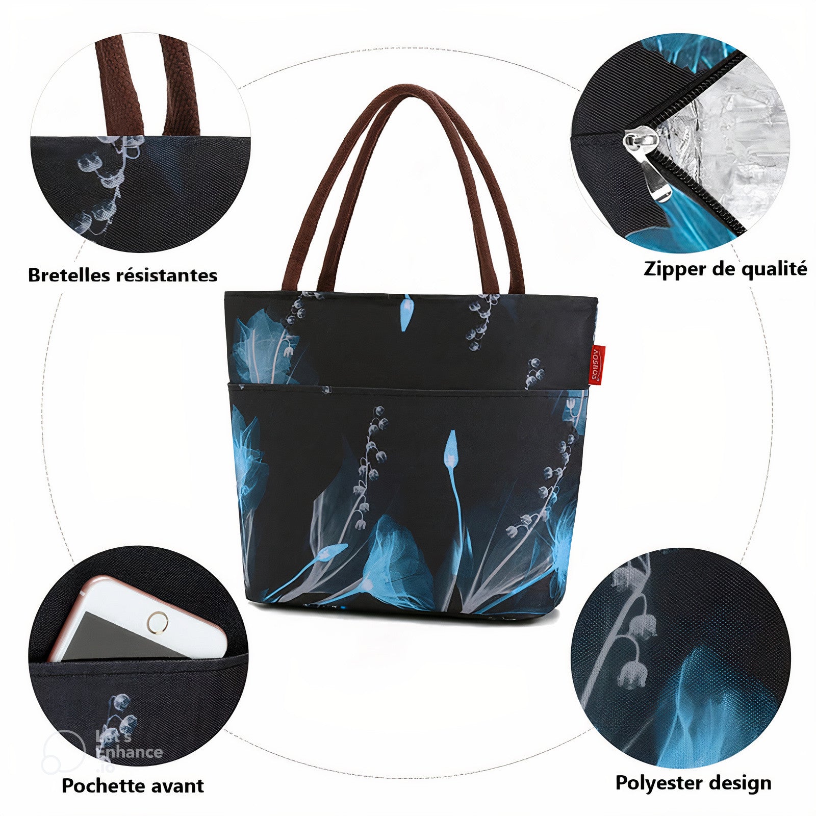 details sac main isotherme femme