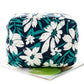 arriere sac dejeuner isotherme motif fleurs blanches