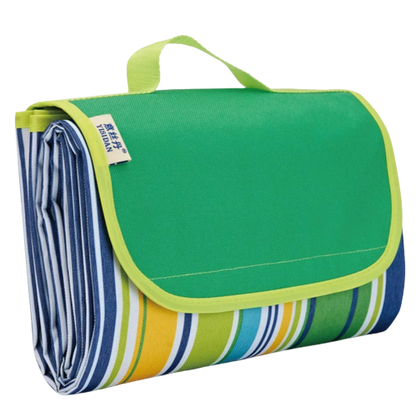 nappe picnic vert rayure