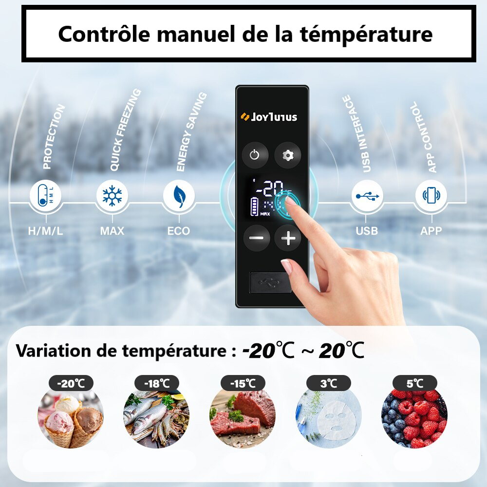 telecommande reglage temperature glaciere electrique